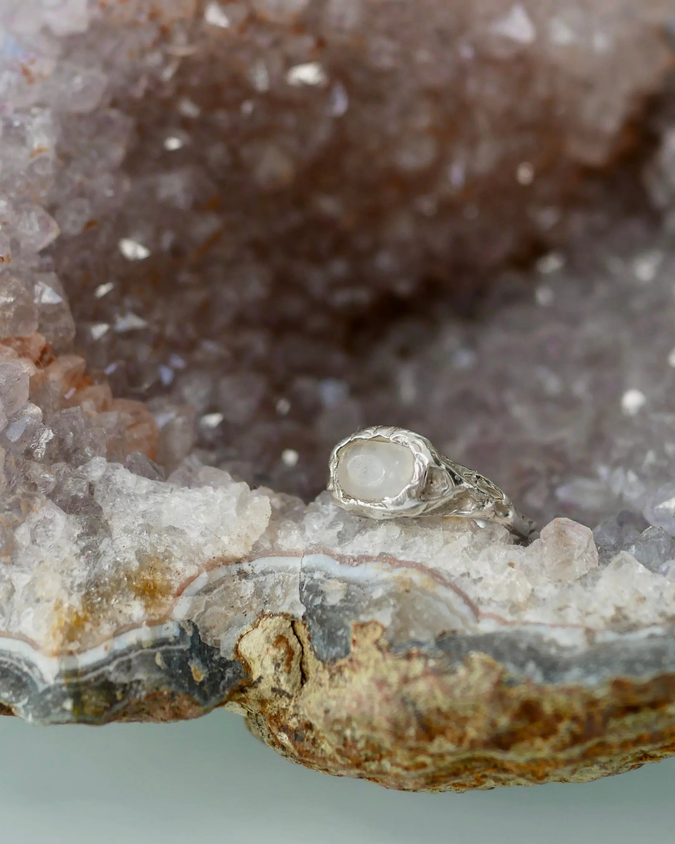 Silver clear quartz ring CharityGoodz