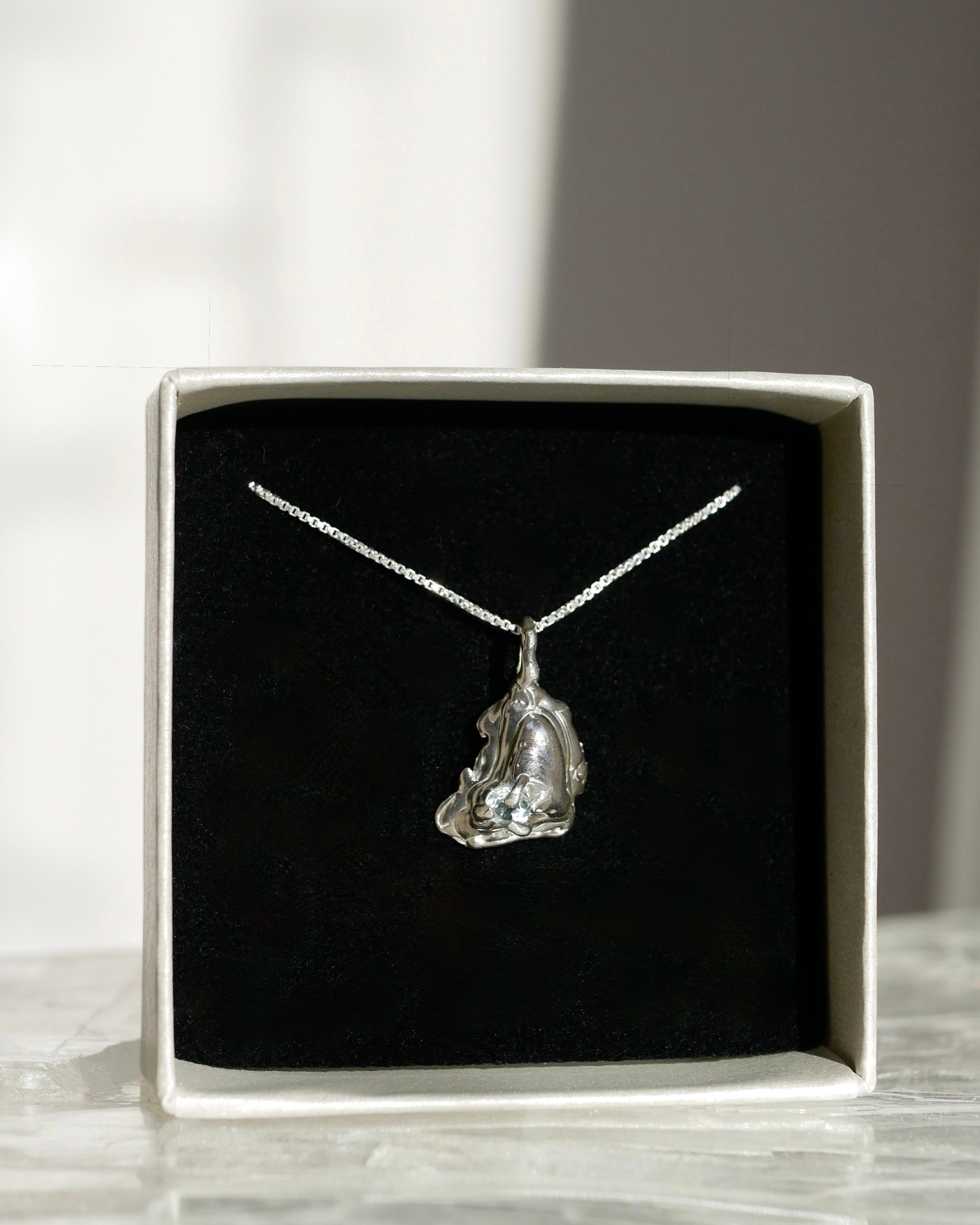 Oyster necklace silver 02