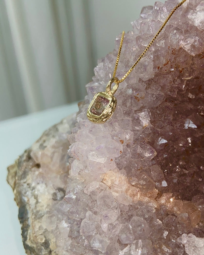 Pink tourmaline necklace