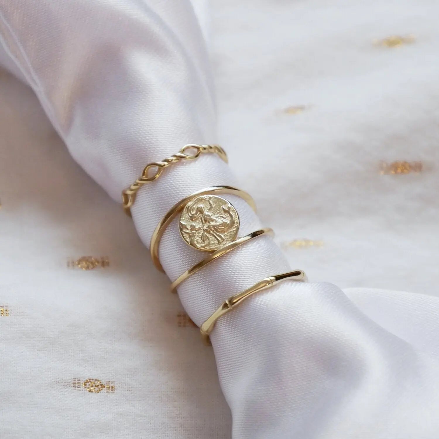 Gold plated ring Bamboo CharityGoodz