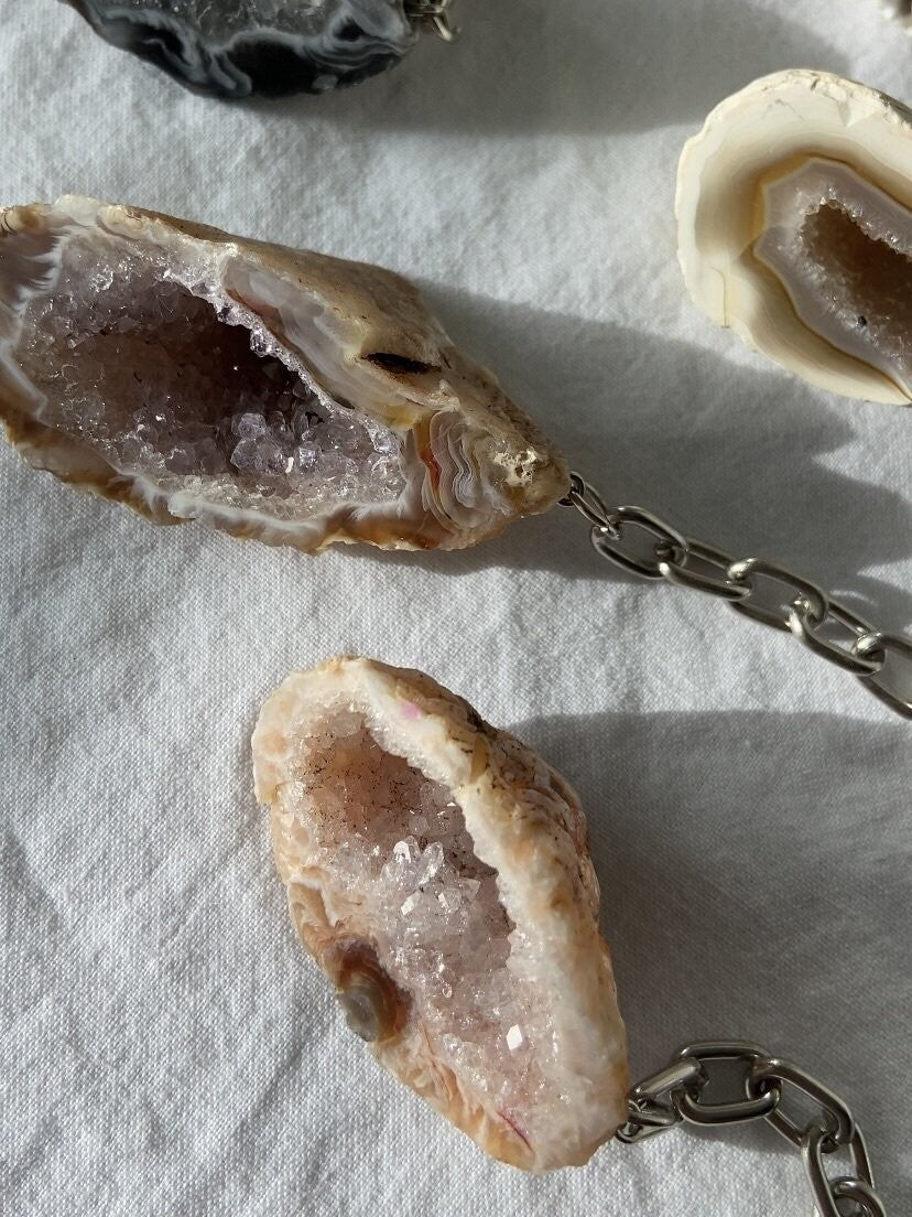 Agate keychain