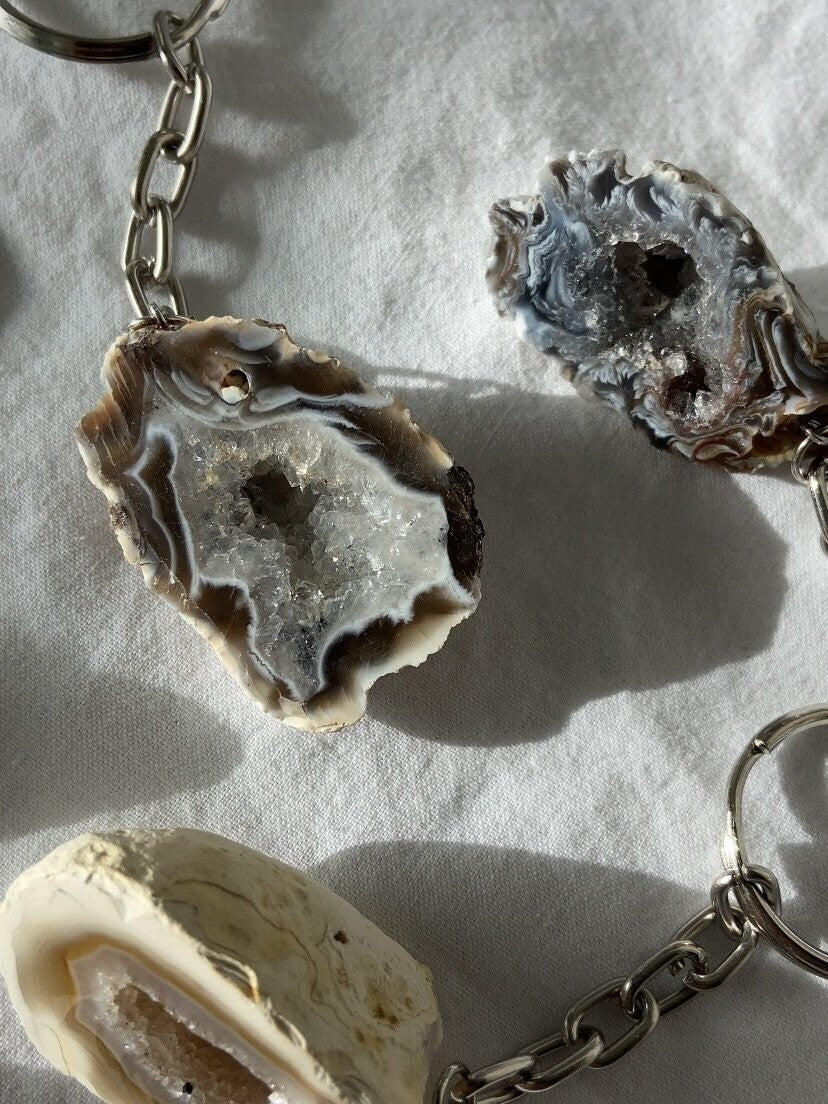 Agate keychain