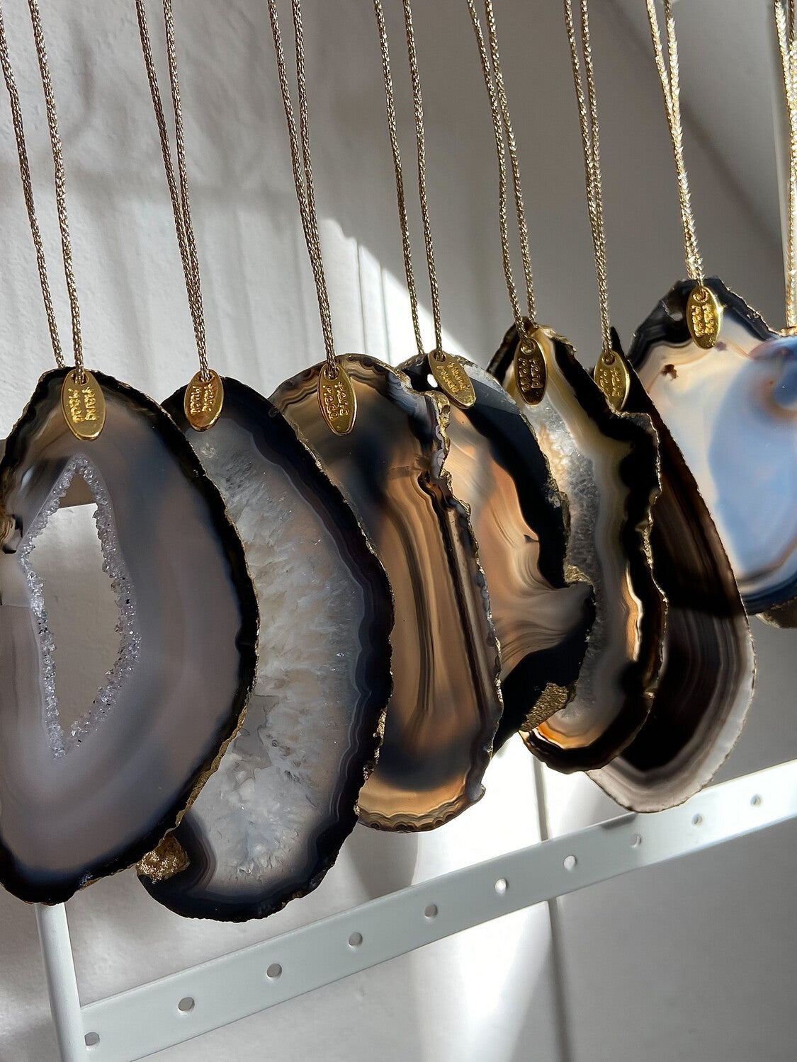 Handmade agate christmas ornament BLACK