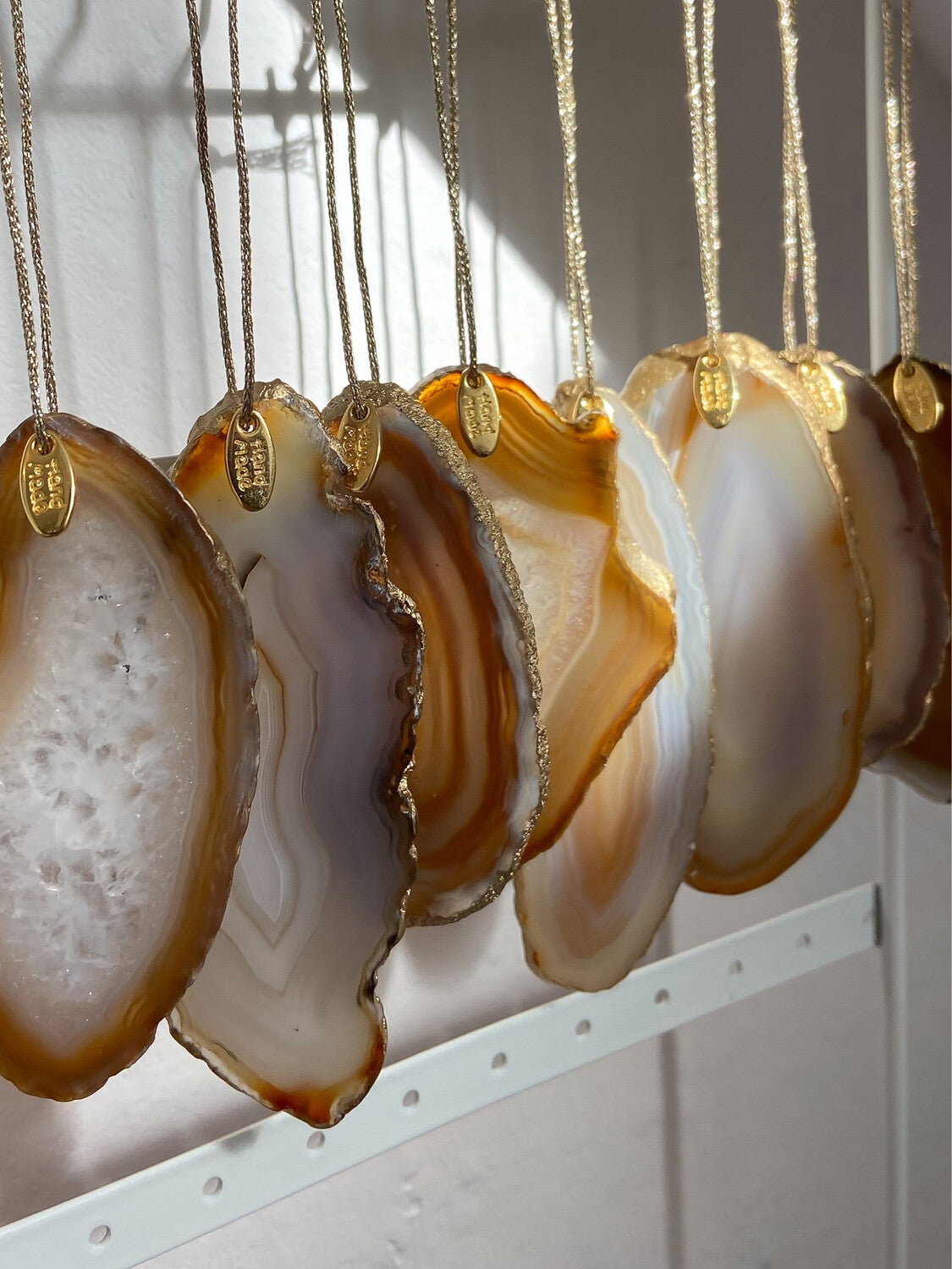 Handmade agate christmas ornament BROWN