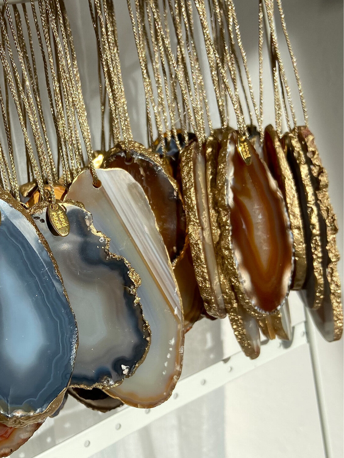 Handmade agate christmas ornament BROWN