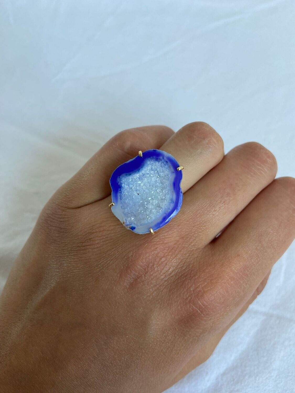 Agate ring gold 01