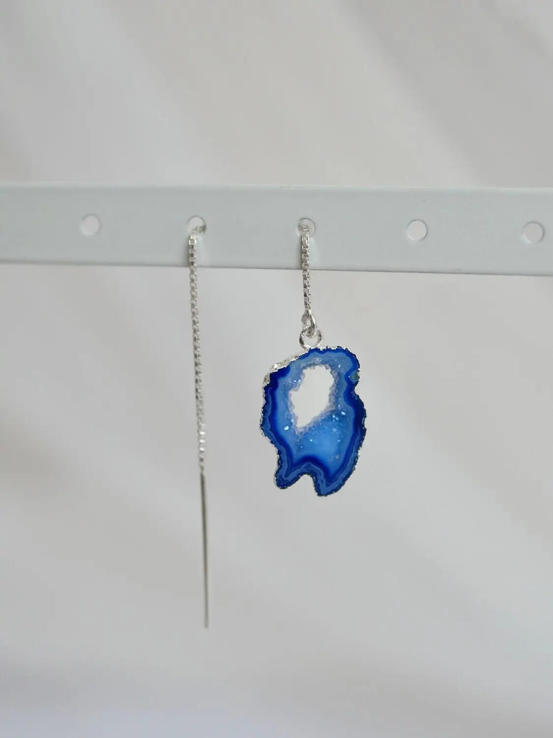 Dangle agate earring silver 01 CharityGoodz