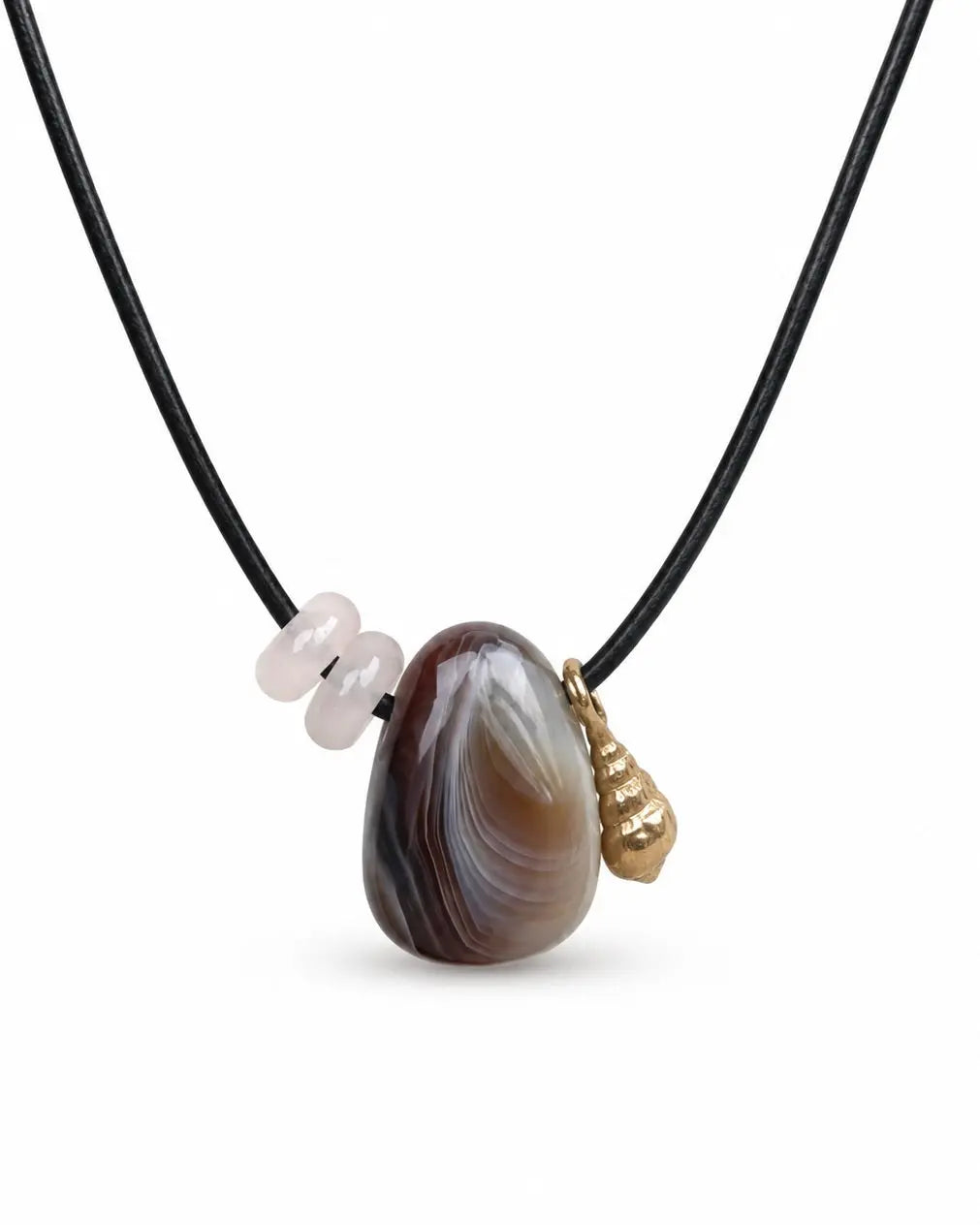 Statement necklace Agate 2 gold