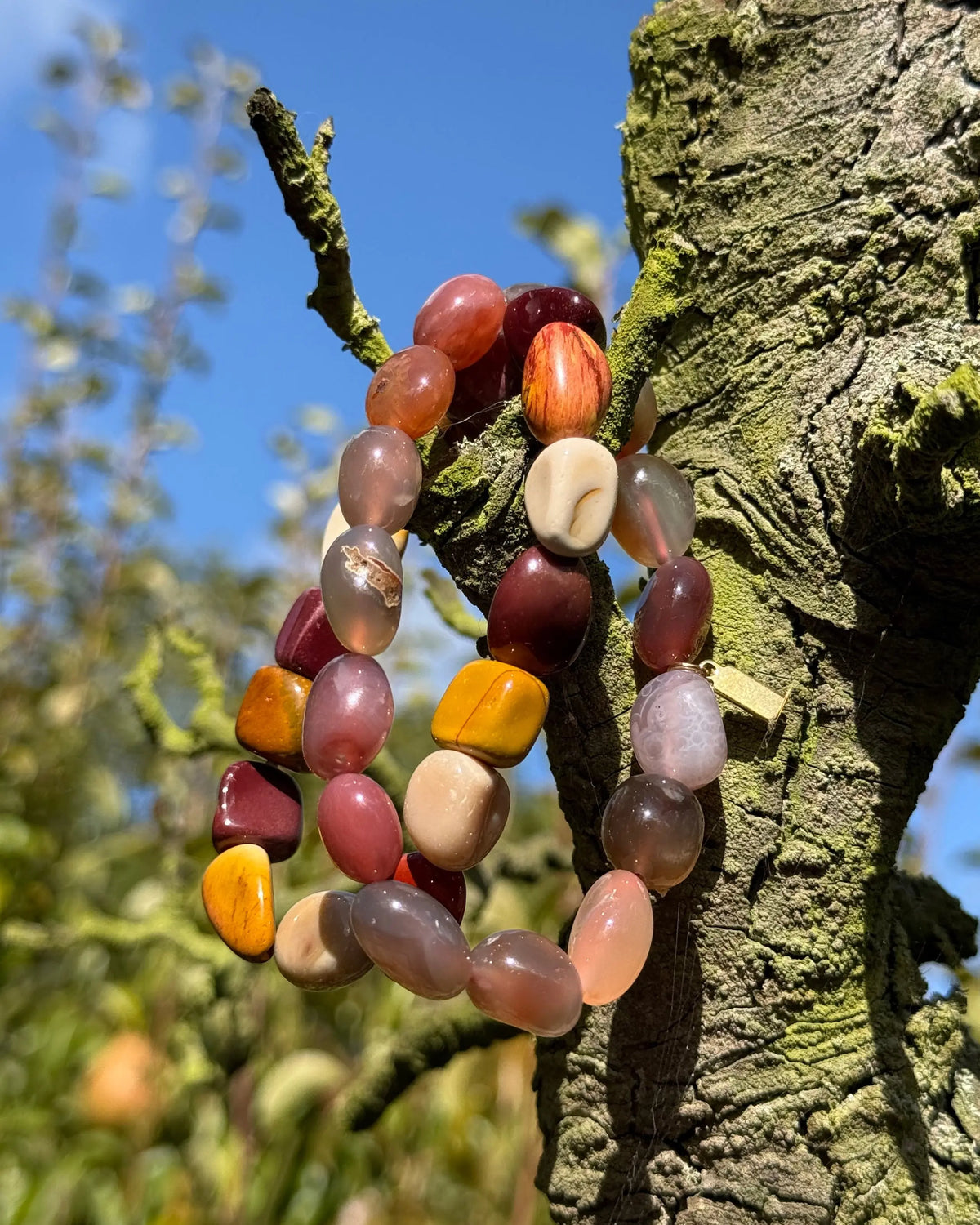 Chunky Gemstone Bracelet Nanhong Agate