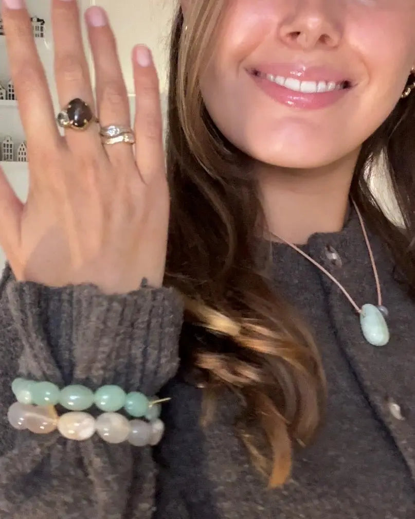 Chunky Gemstone bracelet - Aventurine