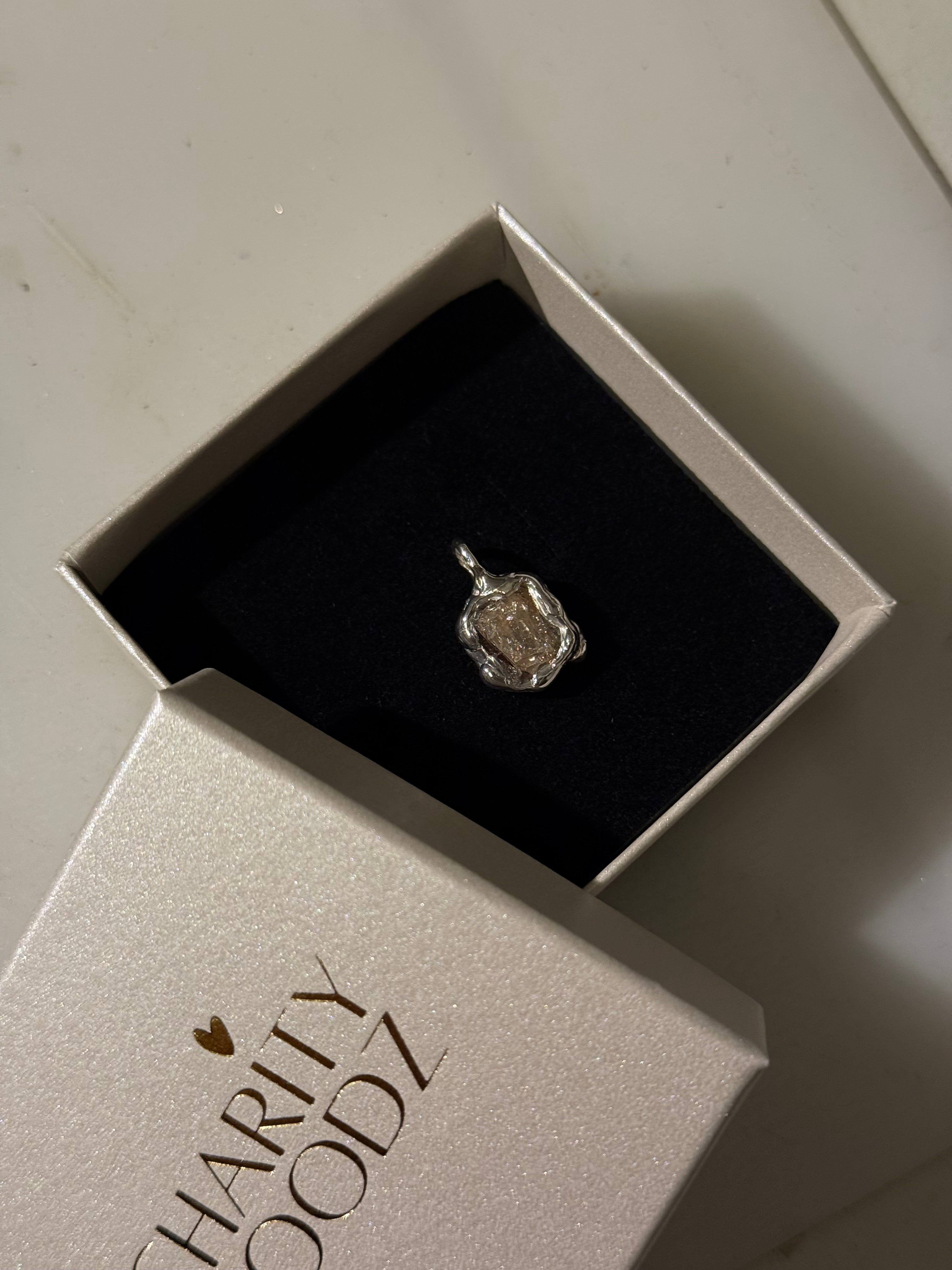 Organic silver necklace