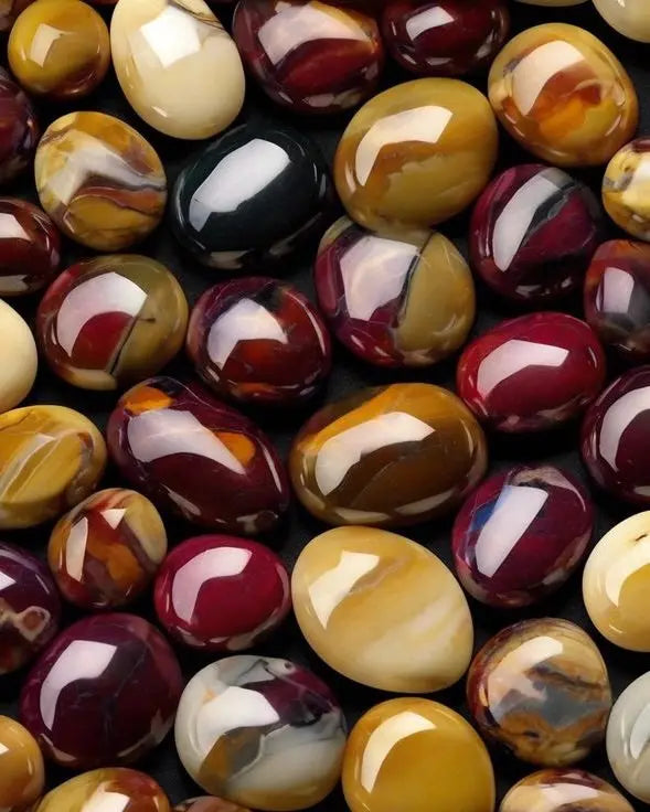 Chunky Gemstone Bracelet in Mookait Stones