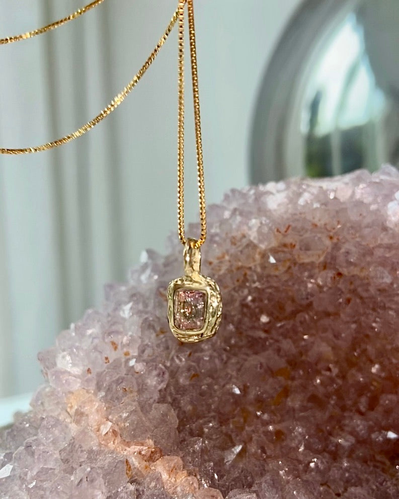 Pink tourmaline necklace