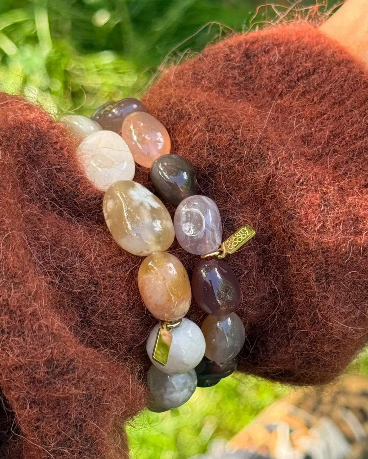 Chunky Gemstone Bracelet Nanhong Agate