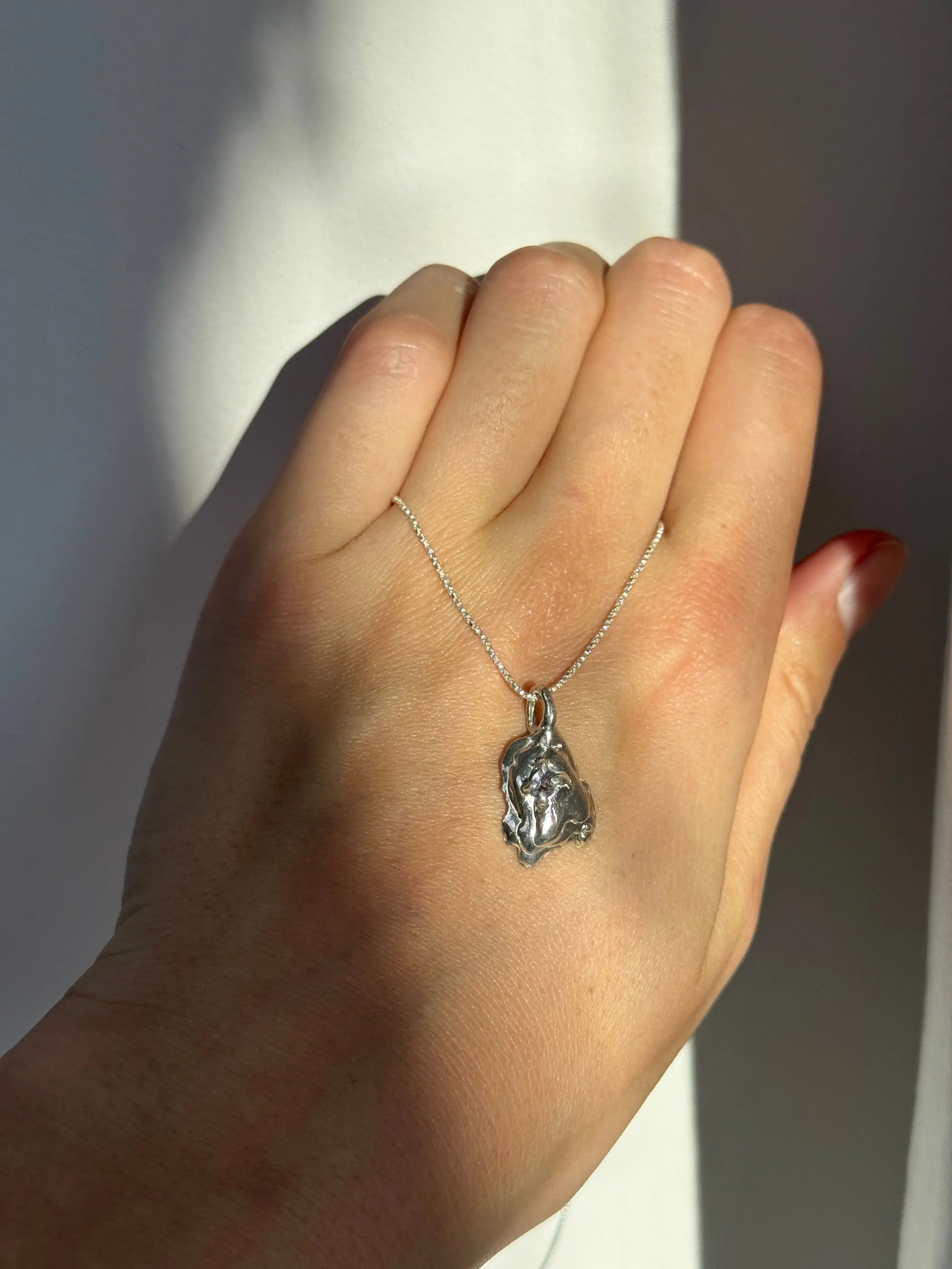 Yoster necklace 40cm silver 925 Oyster necklace silver 01