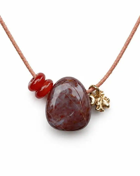 Statement necklace Jasper 1 gold