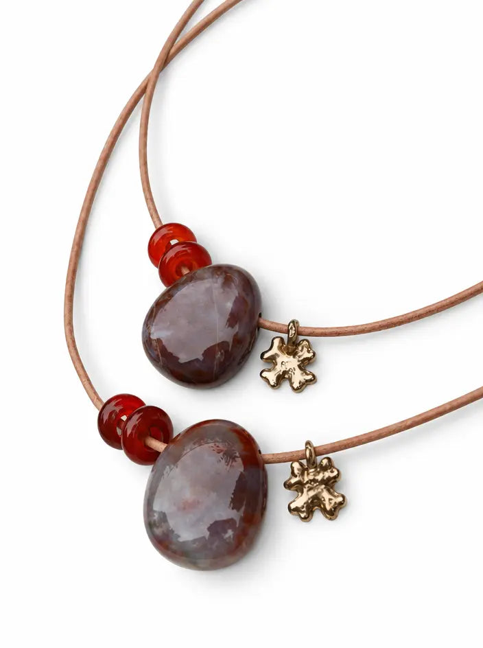 Statement necklace Jasper 1 gold